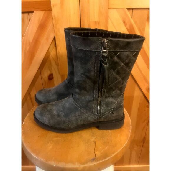 WOMEN'S ROCKET DOG BOOTS SIZE 7 Marble Gray Quilted Vegan w/ Side Zippers - Picture 2 of 6